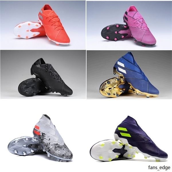 

us6.5-11 messi nemeziz 19.1 fg mens soccer shoes cleats football shoe crampons de football boots x19+ scarpe da calcio chaussures