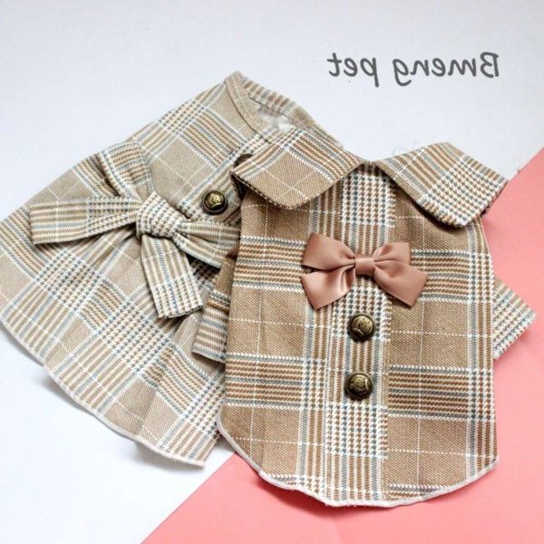 

pet clothes 21 summer dog lovers wear little fresh khaki suit dress cat