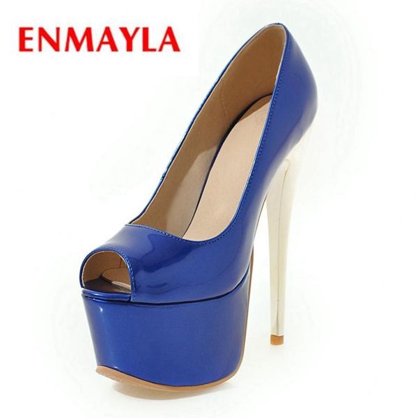 

dress shoes enmayla slip-on casual basic high heels sandals women wedges size 34-43 zyl2287, Black