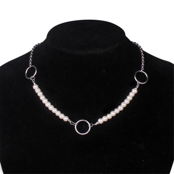 

pendant necklaces cool ninja anime necklace men cosplay 3 loops simulated pearls for women choker kolye gift ethnic jewelry gifts, Silver