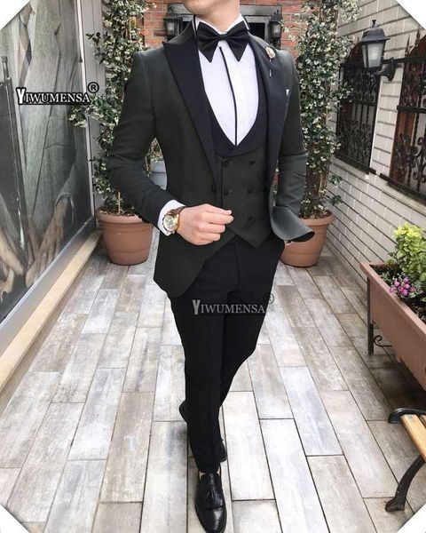 

yiwumensa custom made grey mens suits designers elegant smart formal man jacket street business wedding slim fit classic blazer men's &, White;black