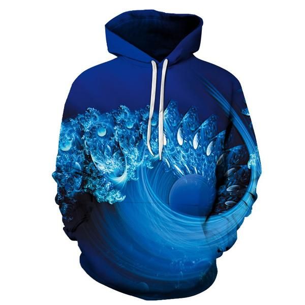 

men's hoodies & sweatshirts 3d print vertigo hypnotic hoodie men women fashion casual pullover, Black