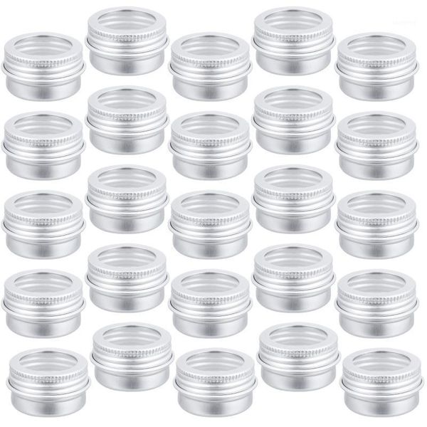 

storage bottles & jars 15pcs 5ml round boxes screw-thread clear aluminium