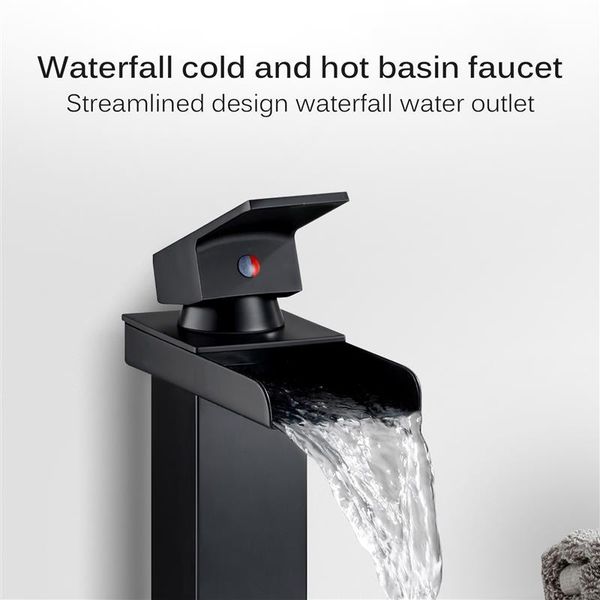 

bathroom waterfall led faucet glass waterfall black brass basin faucet orb bathroom mixer tap deck mounted basin sink mixer tap