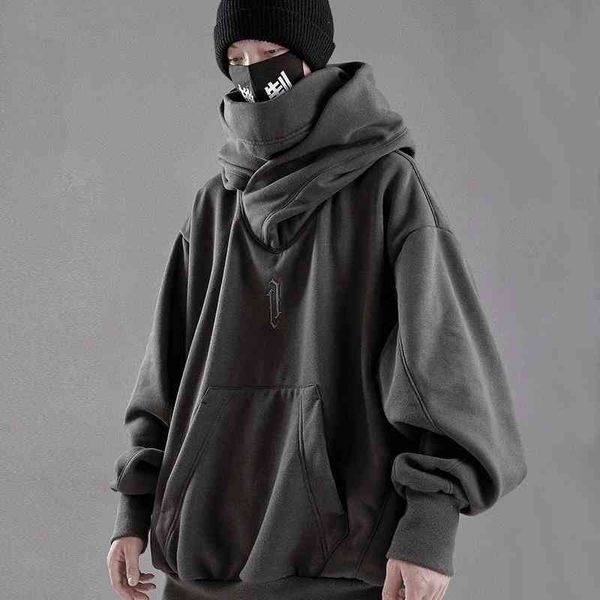 

men's hoodies & sweatshirts hoodies preto com capuz harajuku streetwear japonÃªs hip hop outono gola alta dos homens corredores rn2k, Black