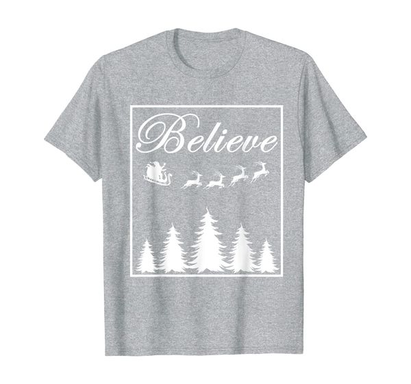 

believe in santa claus t-shirt, White;black