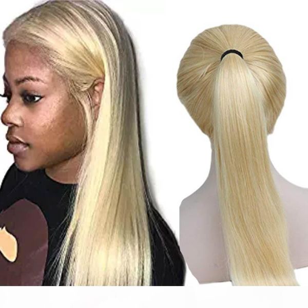 

pre plucked 613 blonde full lace wig with baby hair silk straight wig for women brazilian human hair 150 density lace frontal, Black;brown