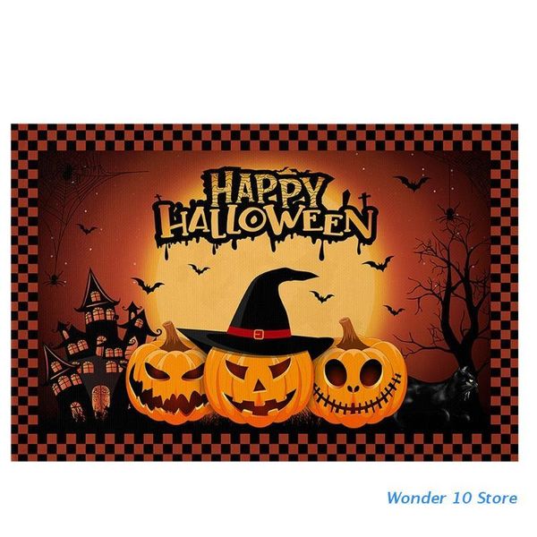 

mats & pads set of 4 happy halloween placemats spooky bat gnome kitchen dining table