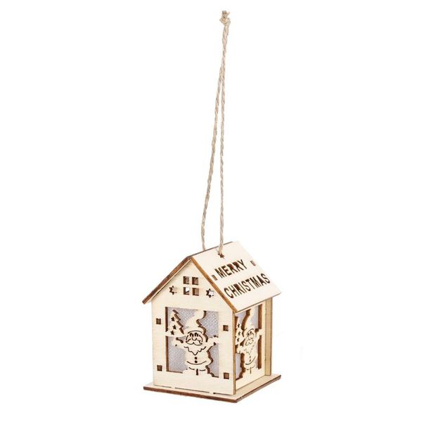 

christmas decorations assembled house luminous wooden tree hanging glow pendant
