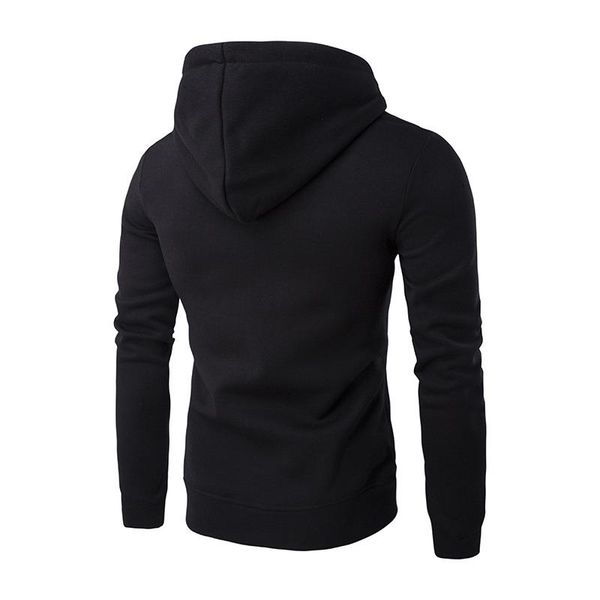 

mens overcoat outwear clothes sweatshirts outdoor hooded solid spring men jackets designer hip collar autumn color hop zipper hoodies amqkx, Black