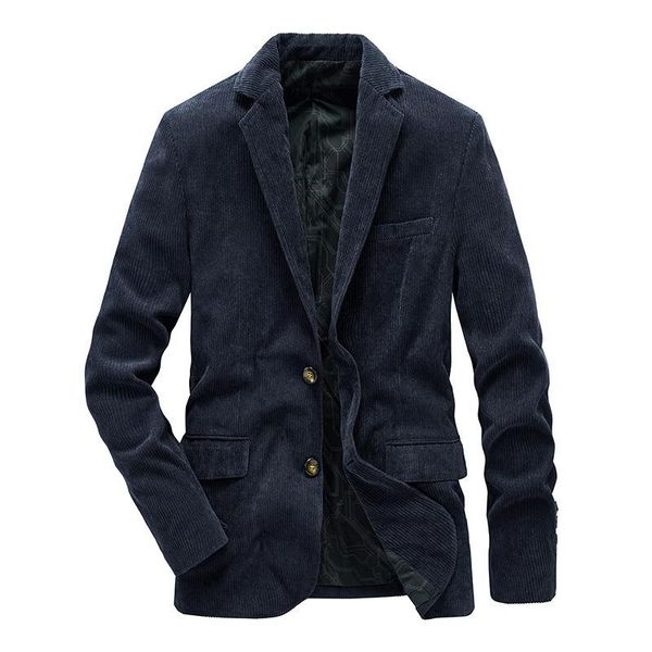 

men's jackets 2021 spring autumn corduroy blazer jacket men casual single breasted slim fit coat clothing large size m-4xl, Black;brown