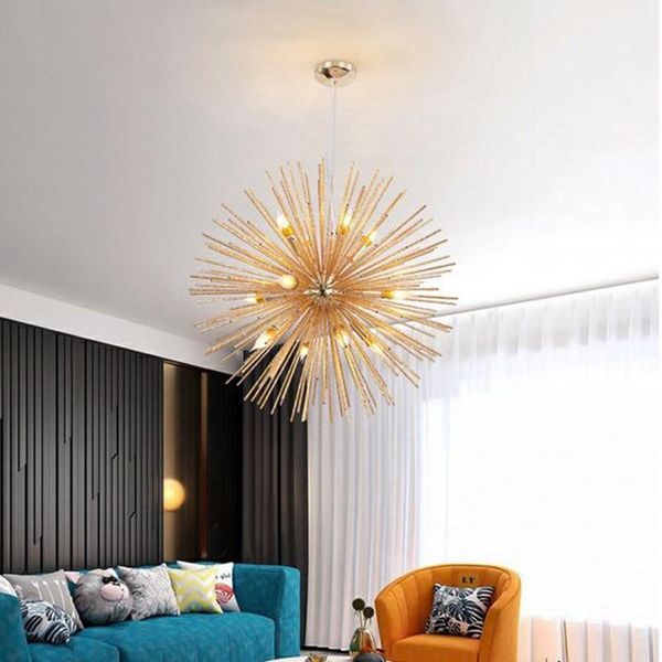 

chandeliers american creative wrought iron firework chandelier shop decoration light living room bedroom dining led dandelion lighting