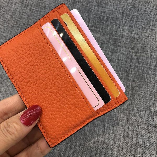 

card holders ladies fashion cowhide lychee pattern holder, Brown;gray