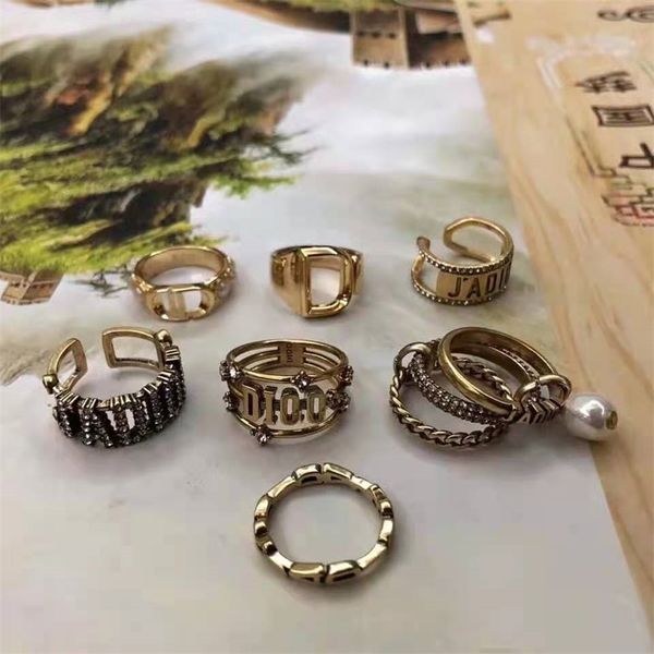 

75% off outlet online family style crown female brass fashion personality neutral ring y902, Silver