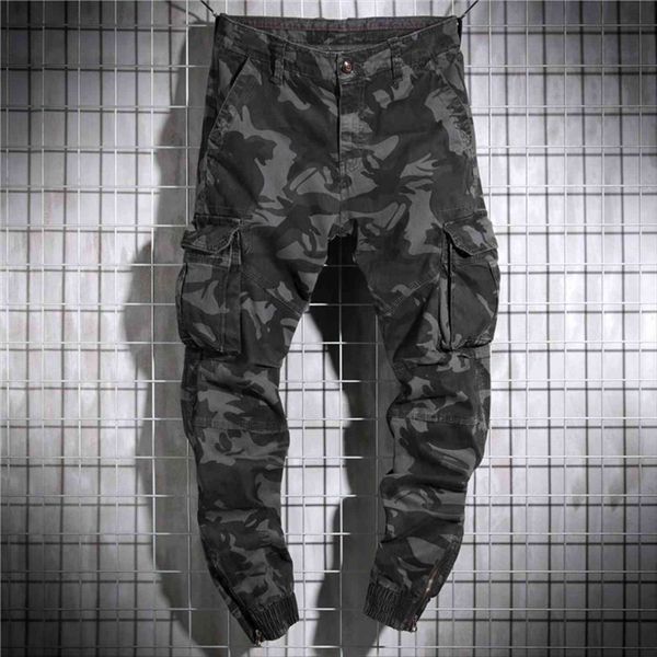 

cargo cotton women pant camouflage jogger straight trousers military camo male army autumn 40, Black