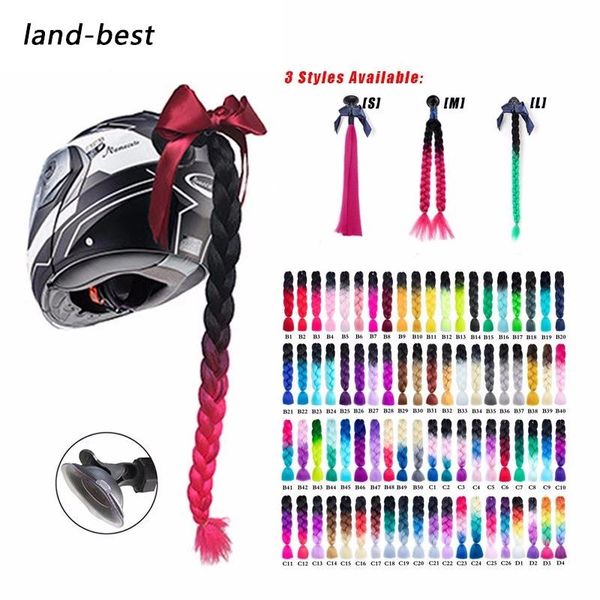 

motorcycle helmets arrival helmet braid motorbike woman braids 24" with twist sucker dual pigtail ponytail for