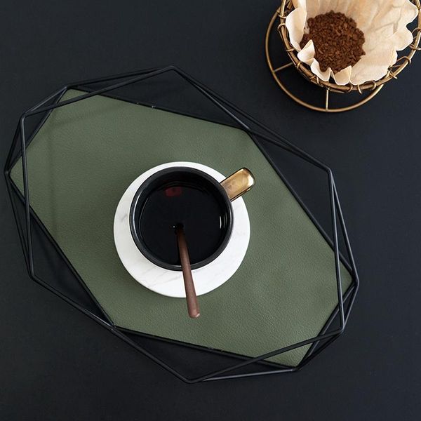 

kitchen storage & organization coffee trays table plate for makeup perfume black tray with leather home decoration cake stands food saucer