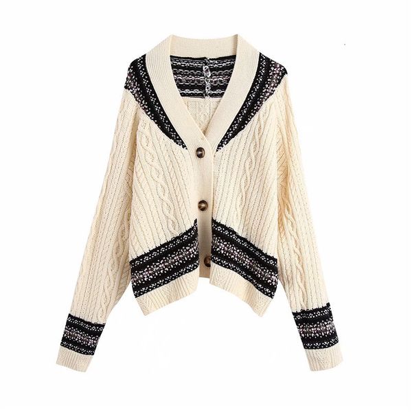

new jacquard 2021 oversized knit women cable kint v neck long sleeve cardigan woman loose casual winter sweater kl3p 0xlm, White;black