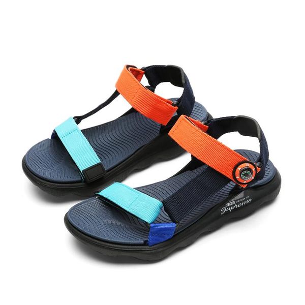 

sandals summer big kids lightweight boys slides children beach for little shoes, Black;red