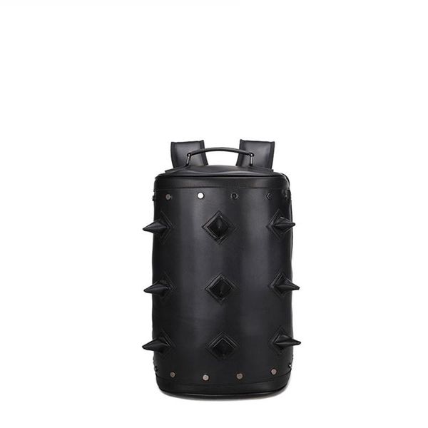 

backpack large capacity man travel bag mountaineering men leather bucket shoulder