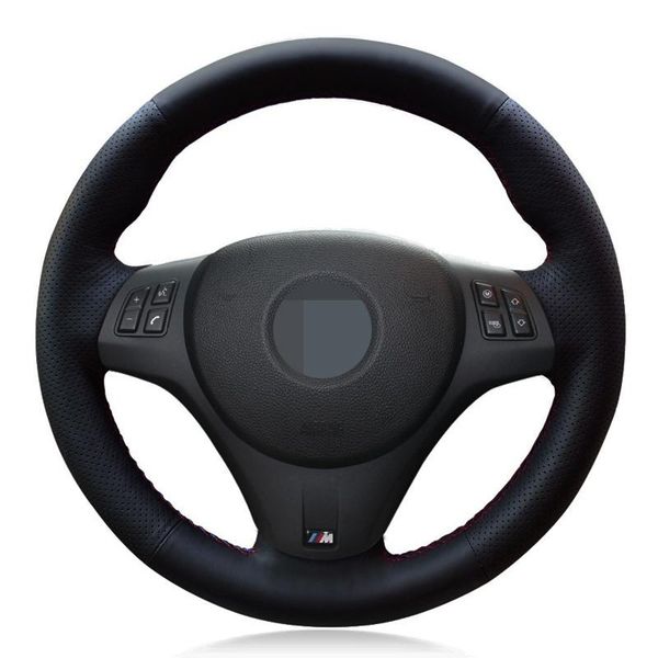 

steering wheel covers car cover hand-stitched soft black artificial leather for m sport m3 e90 e91 e92 e93 e87 e81 e82 e88 x1 e84