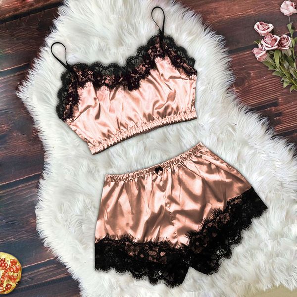 

lingerie temptation passion home leisure sling large size comfortable attractive two-piece set, Black;white