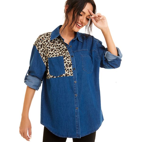

2021 cotton denim seam of pattern ladies shirts new fall collar long sleeve down elegant office 8f6f, White