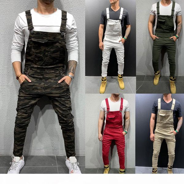 

men's trousers men denim carpenter overalls casual pants loose bib pant men's fashion hip hop jumpsuit bib pants streetwear, Black