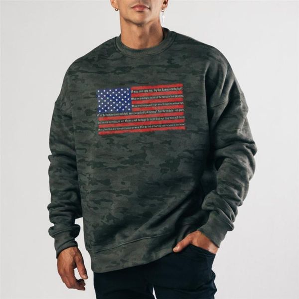 

men's hoodies & sweatshirts autumn men's loose long sleeve sweatshirt fashion camouflage men street style o-neck pullover casual s, Black