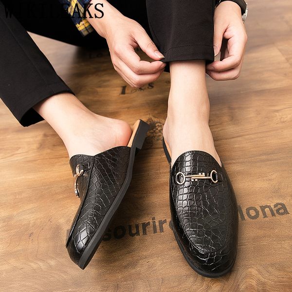 

mules half shoes for men leather shoes men black luxury shoes men fashion zapatillas hombre casual sepatu slip on pria ayakkab
