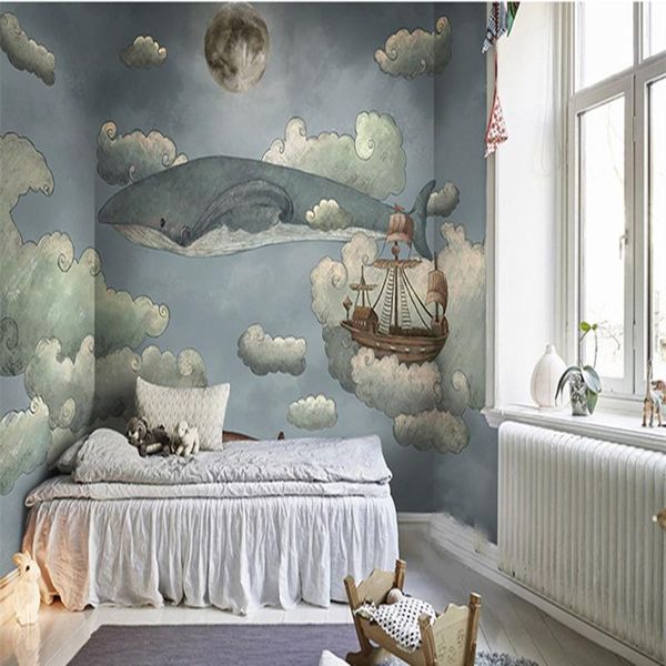 

wallpapers ocean children's room wallpaper cartoon girl boy nonwoven bedroom warm european custom mural wall decoration