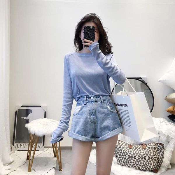 

women's shorts korean denim for spring/summer 2021, White;black