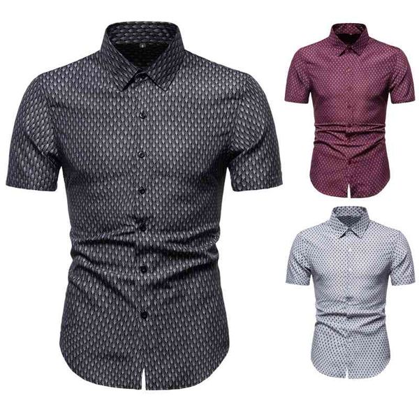 

2020 summer new large short printed men's european half sleeve shirt ys075, White;black