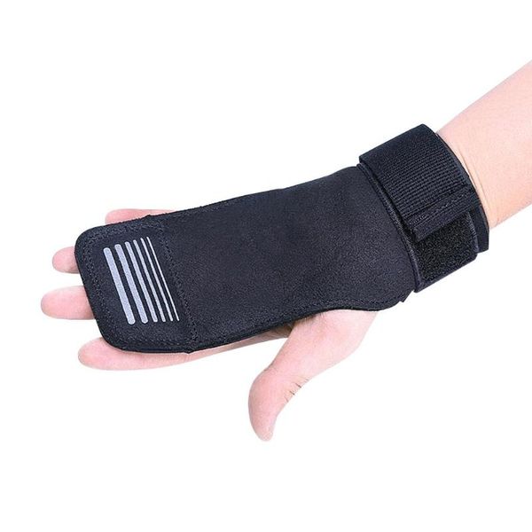 

wrist support lifting grip with and anti slip gymnastic strap fitness gloves dumbbell training protector power, Black;red