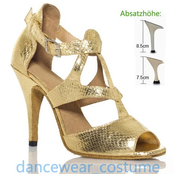 

sandals women party ballroom latin tango jazz modern salsa competition practice dance heels shoes us5-9 gold, Black