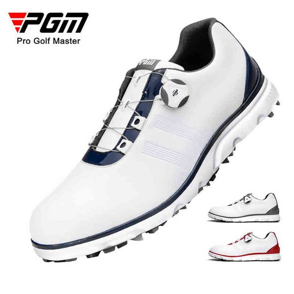 

pgm golf shoes men's waterproof rotating shoelaces anti sideslip cleats sports