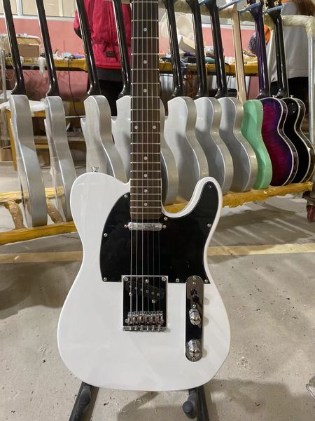 

electric guitar white color rosewood fingerboard chrome hardware high quality