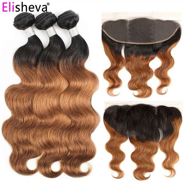 

human hair bulks ombre bundles with frontal peruvian body wave 1b/30 remy honey blonde 3 13x4 preplucked hairline, Black