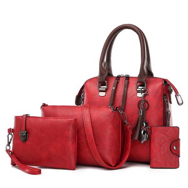 

evening bags luxury pu leather womens purse and handbags famous brands designer sac handle female shoulder bag composite 4pcs