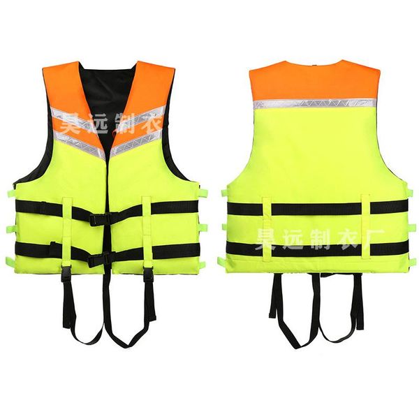 

swimming boating ski drifting life vest l-xxxl sizes water sports man women kids jacket polyester life jacket orange