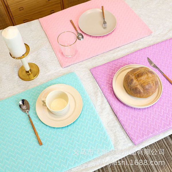 

table mat, cup skid and heat insulation pvc table household waterproof el western food mat