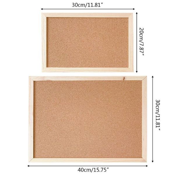 

cork wood wall hanging message bulletin board frame notice note memo shop p82a refills, Black;red