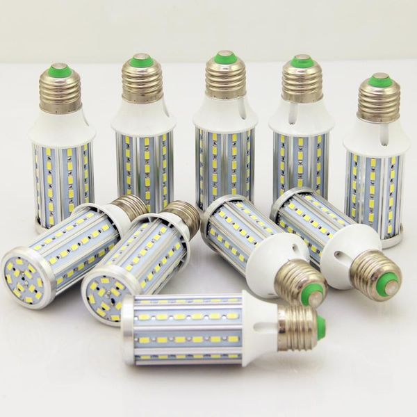 

bulbs 50pcs/lot e27 5730 smd led corn bulb aluminum pcb cooling leds lamp indoor no flicker ac85v-265v 15w spotlight dhl free