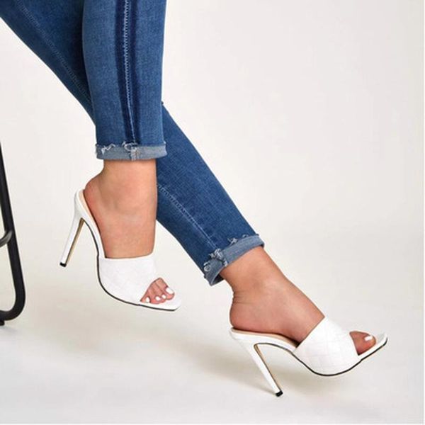 

sandals 2021 women shoes high heels fish mouth female slippers ladies, Black