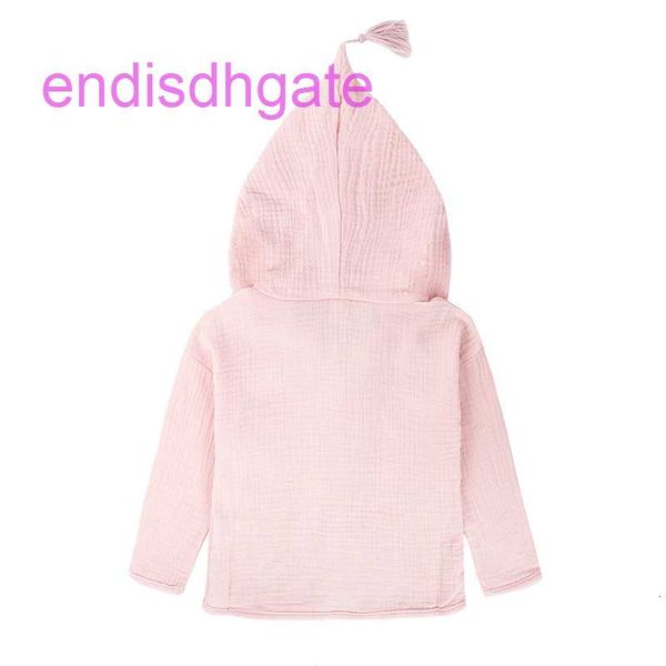 

factorysiku2021 cotton ins children's hemp tassel hooded cardigan men's women's spring and autumn coat, Black;white
