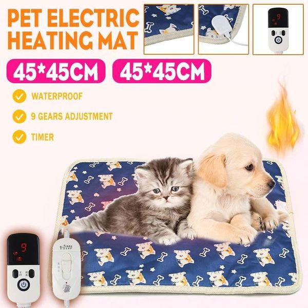 

carpets 45x45/60cm electric heating pad blanket pet mat bed cat dog winter warmer home office chair heated 220v