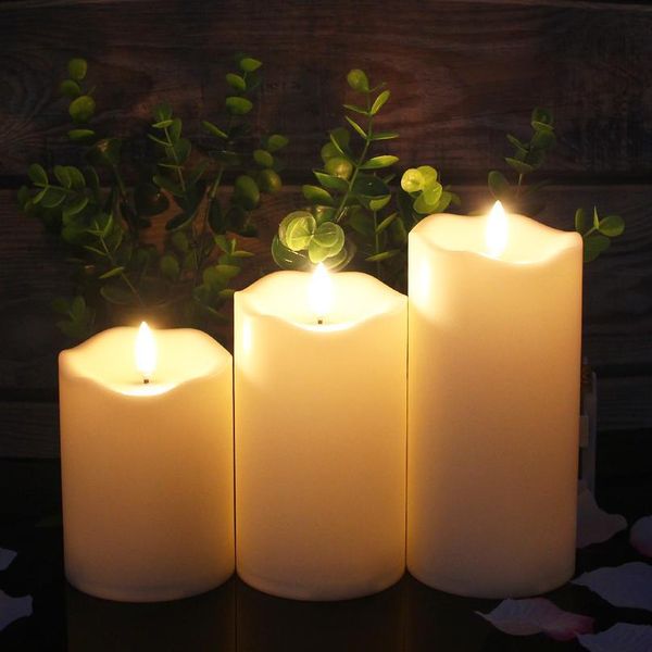 

3pcs/set remote control led flameless candle lights new year candles battery powered led tea lights easter candle with p qylopo