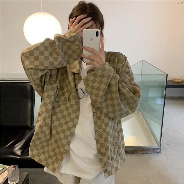 

women's jackets jacket coat autumn korean 2021 design feeling thin loose bf style versatile fried street long sleeve women, Black;brown