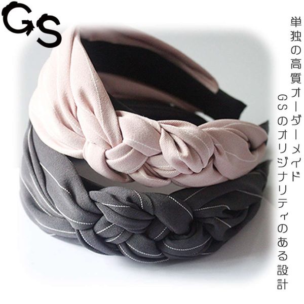

creative high-grade hairband twist striped cotton headband, Black;brown
