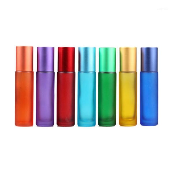

storage bottles & jars 7pcs 10ml dull polish perfume bottle roll-on glass colorful subpackaging mixed color